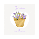Je t'aime ma Mamie et son panier fleuri